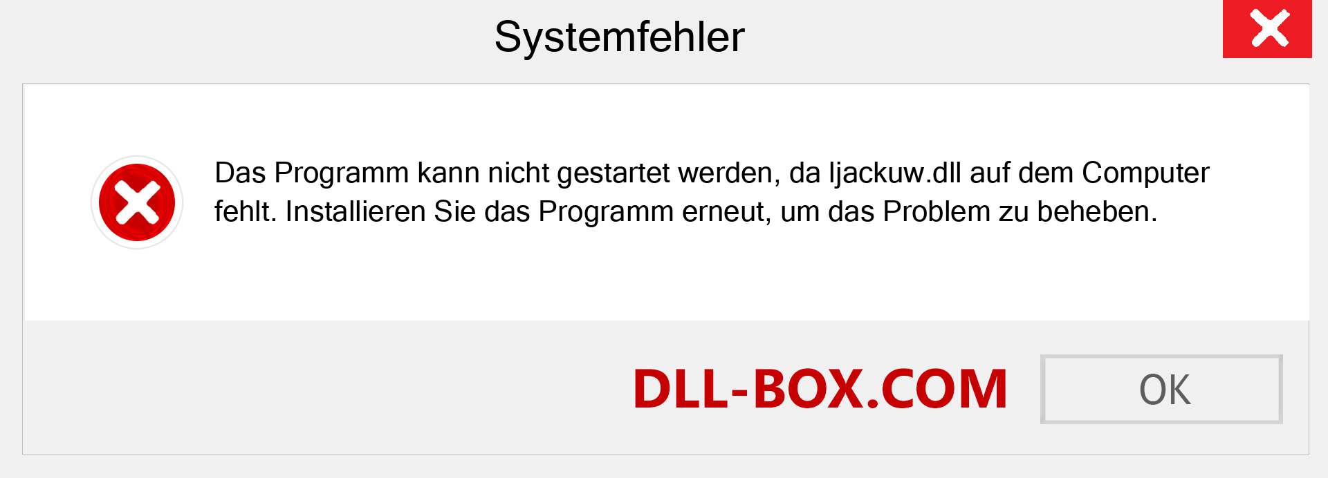 ljackuw.dll-Datei fehlt?. Download für Windows 7, 8, 10 - Fix ljackuw dll Missing Error unter Windows, Fotos, Bildern