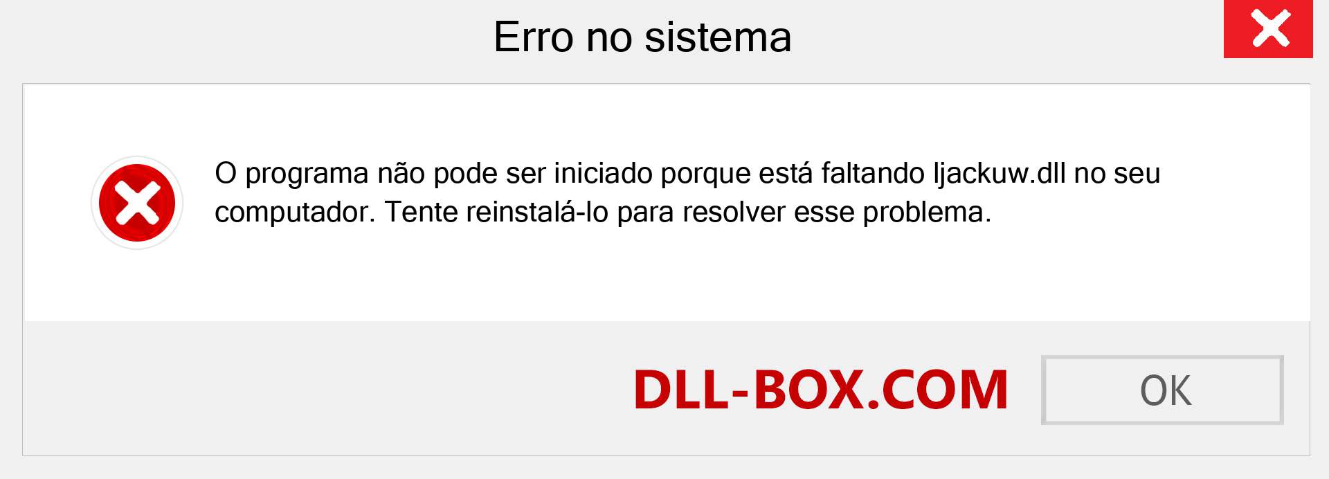 Arquivo ljackuw.dll ausente ?. Download para Windows 7, 8, 10 - Correção de erro ausente ljackuw dll no Windows, fotos, imagens